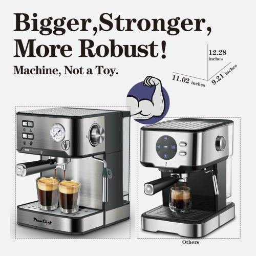 20 Bar Professional Espresso Machine With Milk Frother, Single & Double Shot, ESE Pod Compatible, Pressure Display, Removable Water Tank For Cappuccino, Latte, & Macchiato  Home Barista Edition