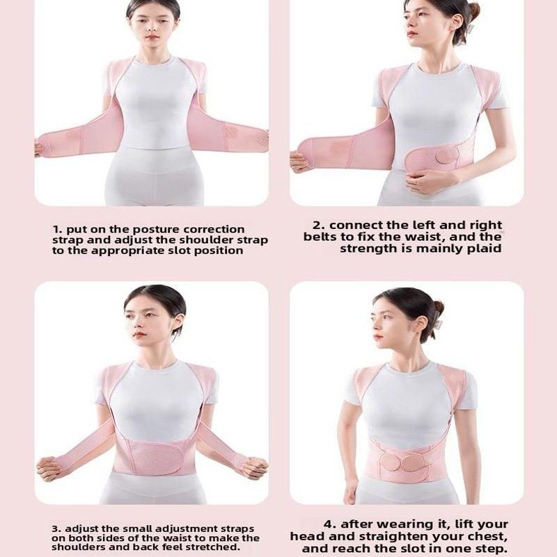 2PCS  Anti Hunchback Correction Strap For Women, Invisible Posture Correction Strap, Posture Correction, Shoulder Opening, Beautiful Back, Straight Waist, Anti Hunchback Artifact