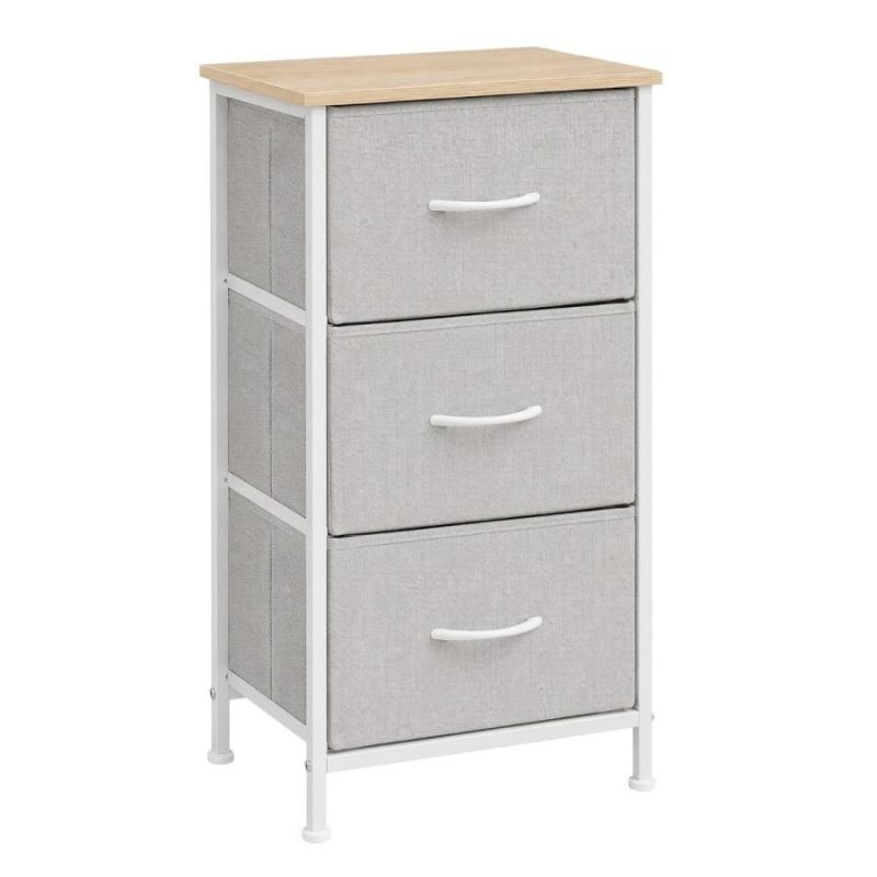 3-Tier Fabric Drawer Dresser, Removable Storage Cabinet, For Bedroom, Living Room, Entryway