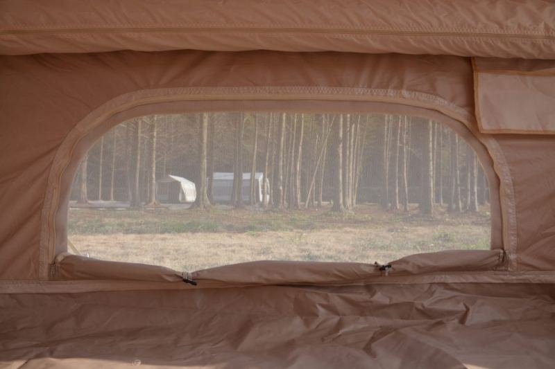 9.8 x13ft  Inflatable Camping Tents with Hand Pump, Air Glamping Tents, Easy Setup Waterproof and Windproof Blow up Tent, 4 Seasons Oxford Cabin Tent with Mesh & Chimney Window. Beige