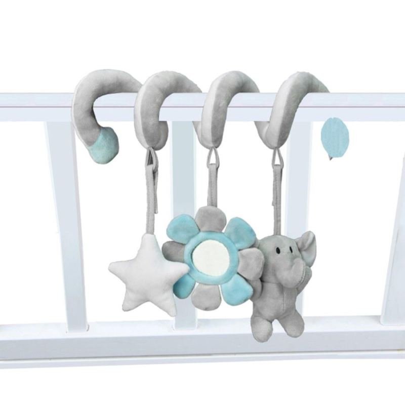 Baby Pram Crib Activity Spiral Plush Toys Infant Baby Stroller Toy Car Seat Hanging Toys Educational Plush Toys