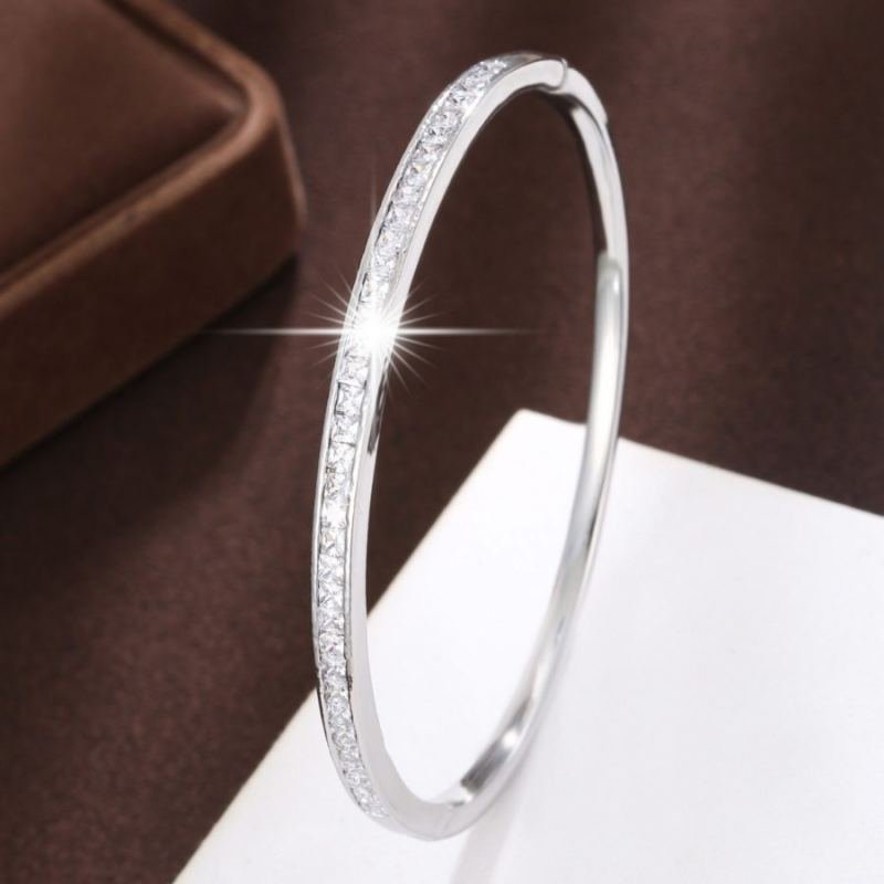 Classic Full Diamond Open Bracelet For Men And Women, Versatile Hand Jewelry, Cross-Border Fashion Accessories, Simple And High-End Jewelry Wholesale