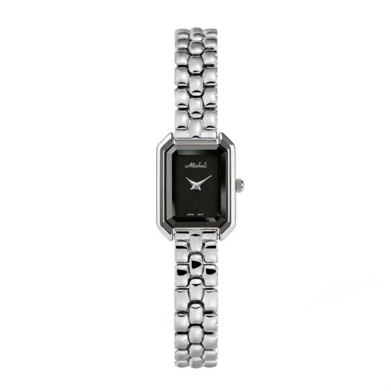 Cnspired Square Watch With A Steel Band