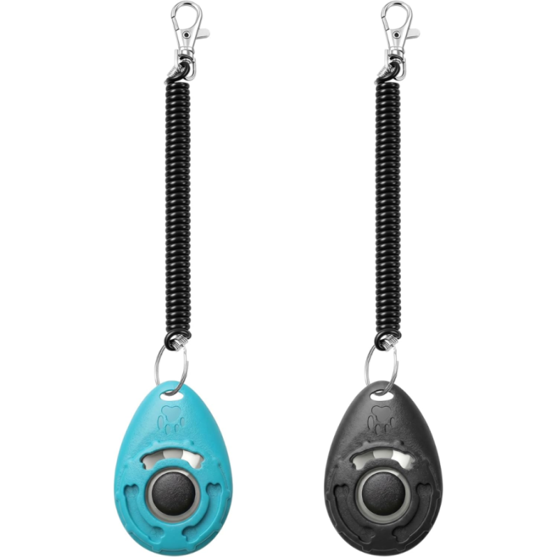 Dog Training Clicker With Sring Wrist And Keyring Pet Dog Training Clickers For Puppy, Cat