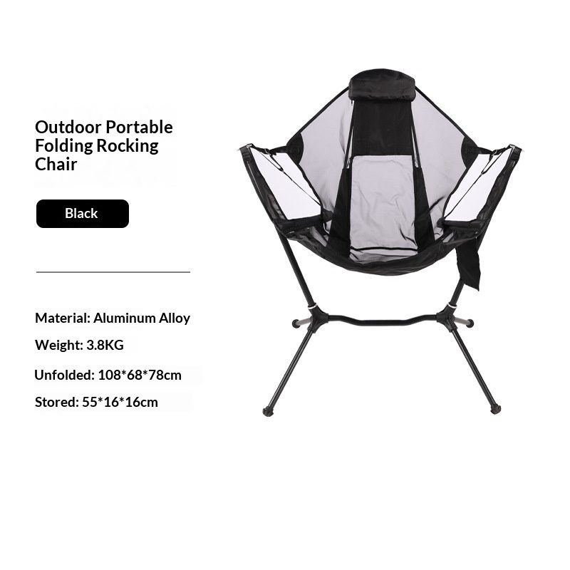 Fishing Rocking Chair Aluminum Alloy Camping Rocking Chair