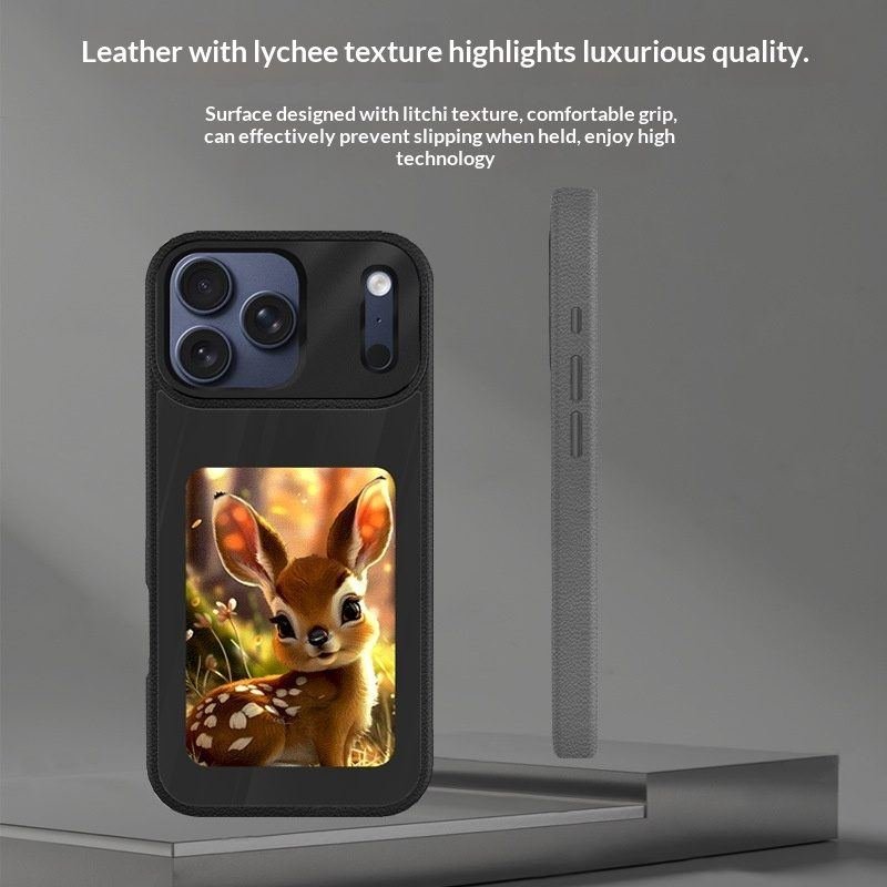 Ink Screen Leather Pattern NFC Screen Projection Protective Case