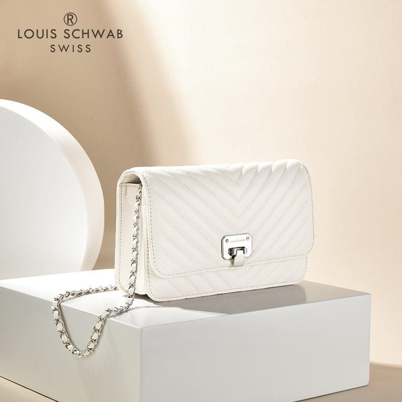 Louis Schwab Women's Handbag High Quality Tote Single Shoulder Bag Crossbody Accessory Stylish And Sophisticated V Shaped Small Square Bag