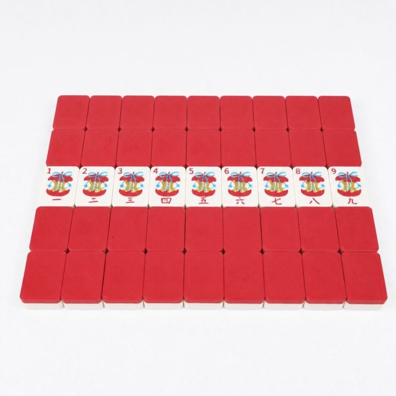 Mini Christmas Mahjong Set, Portable Travel Mahjong Tiles With Christmas Holiday Pattern, Family Table Game With Storage Box, Novelty Christmas Gift