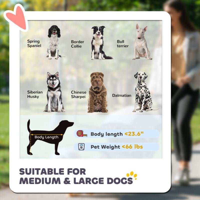 One-Click Foldable Dog Stroller for M, L Dogs, Pet Stroller, Black
