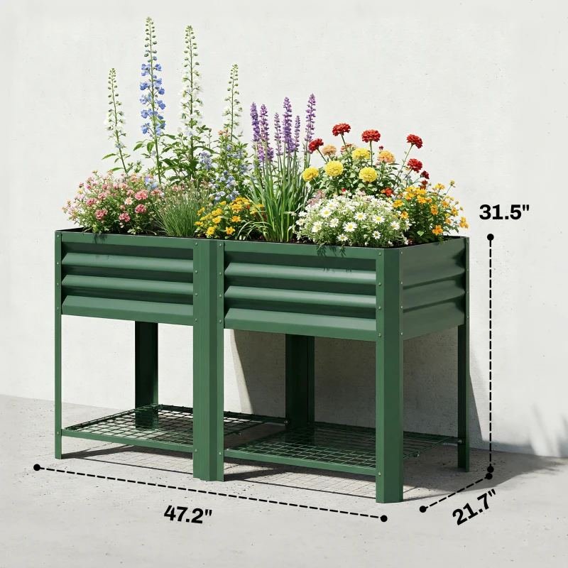 Planter Box,Outdoor Elevated Planter Box,Raised Garden Bed