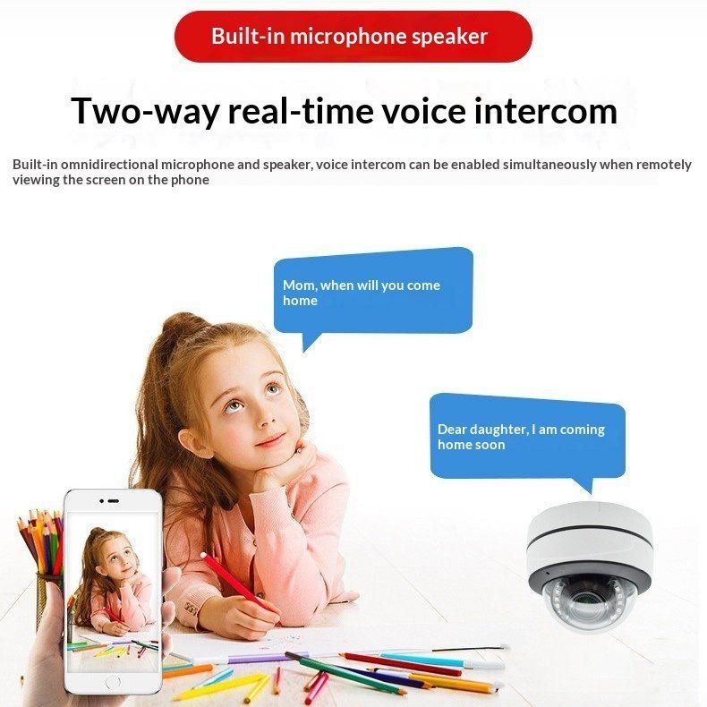 POE Surveillance Camera, Domehemispherical, Indoor, 4-megapixel High Definition