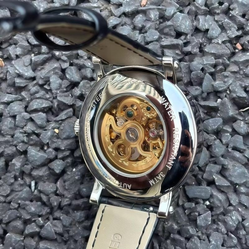 VAN GOGH Starry Night Series Blue Dial Skeleton Mechanical Movement Watch Daily Waterproof Starry Night